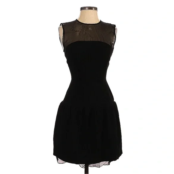 DVF Cocktail Black Dress Size 4 - Picture 3 of 10